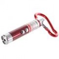 0.5mW 2-em-1 Laser vermelho + lanterna branca 2 LED com mosquetão Clip (3 * AG3)