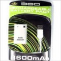 3600mAh direta carga USB Battery Pack para XBox 360