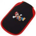 Super Mario padrão Soft bolsa de protecção para a PSP Go (preto + vermelho)