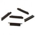 Silicone cobrando porta capas para iPhone 4/3GS/iPad - preto (Pack 5)