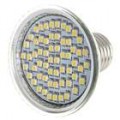 E27 3500K 60-LED 240-lúmen quente branco lâmpada - prata (110V)