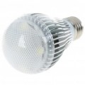 E27 5W 450-Lumen 6500K LED branco luz lâmpada com controle remoto IR (85 ~ 265V)