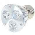 E27 3W 270-Lumen 6500K 3-LED branco luz lâmpada (85 ~ 265V)