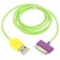 Cabo de dados & carregamento USB para iPhone 2G/3G/3GS/4 - verde (97 CM)