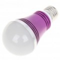 E27 5W 430-lúmen 3000-3500K branco quente levou lâmpada - roxo (85 ~ 245V)