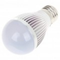 E27 3W LED 3 Slots bulbo de alumínio Shell - prata + branco