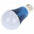 E27 5W LED 5 Slots bulbo de alumínio Shell - azul + branco