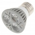 E27 3W lúmen 270-Lumen 3-LED branco lâmpada (85 ~ 265V)