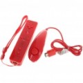 Remoto com luva de Silicone + Nunchuck controlador definido para Wii - vermelho (Nude refeições / 2 x AA)