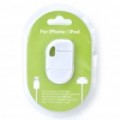 Cabo de dados/carregamento USB compacto para iPhone/iPod - White (8.2 CM-cabo)