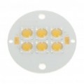 6W 3500K 400LM quente branco 6-LED emissor placa metálica (9 ~ 11V)