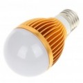 E27 5W 5 LEDs alumínio lâmpada acessórios Shell - ouro + prata