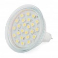 MR16 1.3W 24 SMD LED quente branco luz teto lâmpada - prata + branco (11-18V)