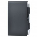 Compacto elegante Notebook Aluminum Alloy Notepad com caneta esferográfica - preto