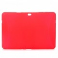 Protetora Matte fosco Back Case para Samsung Galaxy Tab 10.1 P7500 - vermelho escuro