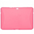 Protetora Matte fosco Back Case para Samsung Galaxy Tab 10.1 P7500 - rosa profundo