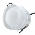 4W 3-LED vermelho teto luz lâmpada - branco prata + transparente (100-240V)