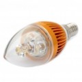 E14 2.8W 3500K 280-Lumen 3-LED quente branco lâmpada (85 ~ 260V)