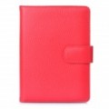 capa protetor de couro PU para Kindle Touch - vermelho