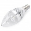 E14 3W 7000K 270-Lumen 3-LED branco lâmpada (AC 180 ~ 240V)