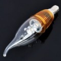 E14 3,5 cm 3W LED 3200K 270-lúmen vela estilo quente branco lâmpada (220V AC)