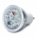 GU10 4W 6500K 300 lúmen 4-LED branco lâmpada (AC 100 ~ 245V)