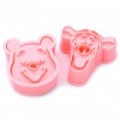 Winnie the Pooh e Tigger estilo ABS estéreo Cookie Cutters Set - Pink