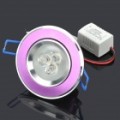 3W 6500K 260LM 3-LED branco luz teto lâmpada (100 ~ 240V)