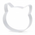 Cabeça de gato lindo em forma de alumínio Alloy DIY biscoito Cookie Cutter Mould - prata