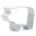 Porco lindo em forma de alumínio Alloy DIY biscoito Cookie Cutter Mould - prata