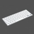 Tampa protetora teclado c / Anti-Dust plugues Kit para Apple MacBook Air / Pro - branco