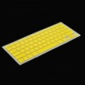 Tampa protetora teclado c / Anti-Dust plugues Kit para Apple MacBook Air / Pro - amarelo