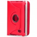 capa protetor do PC titular PU couro para Samsung P6200 - vermelho