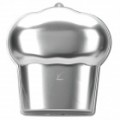 Bonito Cup Cake estilo Aluminum Alloy Copa Pan - prata