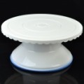 Giratória ABS Cake Stand para Caking decoração - branco + azul (alta)