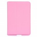 Ultra-Thin caso protetor de couro PU para Samsung P6800 / P6810 - Pink