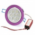 7W 6500K 500-Lumen 7-LED luz teto baixo luz branca (AC 100 ~ 240V)