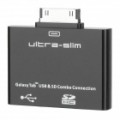 Kit de conexão c / leitor de cartão SD / USB para Samsung P1000 / P7300 / P7500 - preto