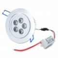 5W lúmen 480LM branco luz de tecto de 5-LED Lamp - prata (85 ~ 265V)