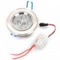 3W 6500K 260-Lumen 3-LED luz teto baixo luz branca c / Driver (AC 100 ~ 245V)