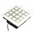 16W 1600LM 6000 ~ 7500K 16-LED luz plana luz branca (AC 85 ~ 265V)