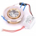 1W 6500K 90-lúmen 1-LED luz teto baixo luz branca c / Driver (AC 100 ~ 245V)