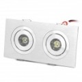 2W 4500K 180-lúmen 2-quente branco Dual luzes LED teto lâmpada c / LED Driver (AC 85 ~ 240V)