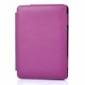 capa protetor de couro PU para Kindle 4 - roxo