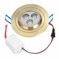 3W 210-270LM 6000-7000K 3-neutro branco luz teto lâmpada LED - dourada (220V)