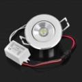 1W 80-120LM 6000-7000K 1-neutro branco luz teto lâmpada LED - prata (220V)