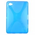 capa protetor TPU Back Samsung P6200 Galaxy Tab 7.0 Plus - azul transparente