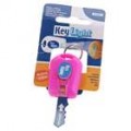 Branco brilhante luz Keyhole chave titular - lilás (2xCR1220)