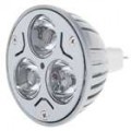 MR16 3W LED 3 270-Lumen 3250K lâmpada - branco quente (12V)