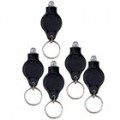 10 mm com foco LED Flashlight Keychain Black (5-chaves)